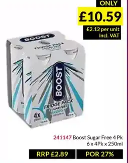 Musgrave MarketPlace Boost Sugar Free offer