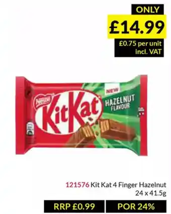 Musgrave MarketPlace Kit Kat 4 Finger Hazelnut offer