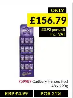 Musgrave MarketPlace Cadbury Heroes Hod offer