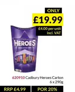 Musgrave MarketPlace Cadbury Heroes Carton offer