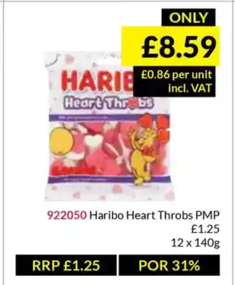 Musgrave MarketPlace Haribo Heart Throbs PMP offer