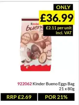 Musgrave MarketPlace Kinder Bueno Eggs Bag offer