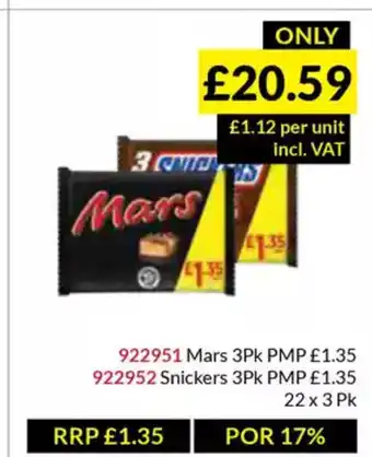 Musgrave MarketPlace Mars, Snickers offer