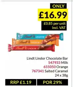 Musgrave MarketPlace Lindt Lindor Chocolate Bar offer