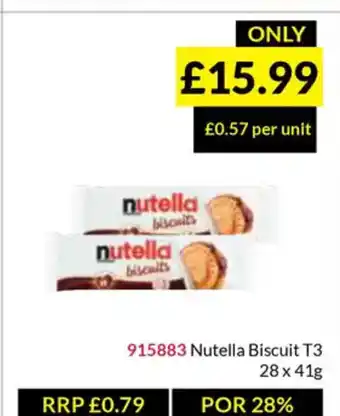 Musgrave MarketPlace Nutella Biscuit T3 offer