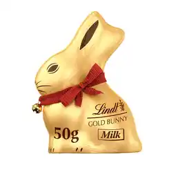 Asda Lindt GOLD BUNNY Milk Chocolate 50g offer