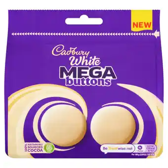 Asda Cadbury White Mega Buttons 192g offer