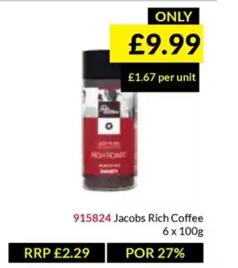 Musgrave MarketPlace Jacobs Rich Coffee offer