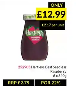 Musgrave MarketPlace Hartleys Best Seedless Raspberry offer