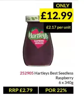 Musgrave MarketPlace Hartleys Best Seedless Raspberry offer