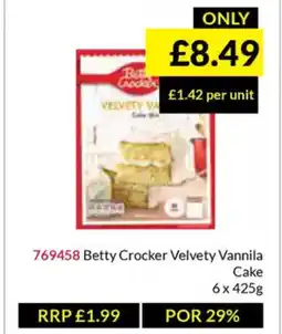 Musgrave MarketPlace Betty Crocker Velvety Vannila Cake offer