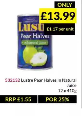 Musgrave MarketPlace Lustre Pear Halves In Natural offer