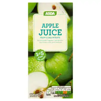 Asda ASDA Apple Juice from Concentrate 1 Litre offer