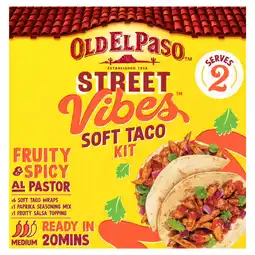 Asda Old El Paso Soft Taco Street Vibes Kit Al Pastor 257g offer