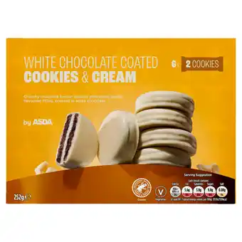 Asda ASDA 12 White Chocolate Coated Cookies & Cream 252g offer