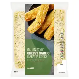 Asda ASDA Italian Style Cheesy Garlic Ciabatta Sticks 160g offer