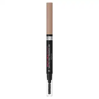 Asda L'Oreal Paris Infallible 24H Brow Filling Triangular Pencil 6.0 Dark Blonde offer