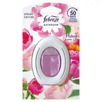 Asda Febreze Bathroom, Continuous Air Freshener Peony & Cedar, 1 Unit, Fights Odour & Freshens offer