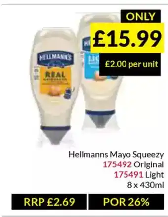 Musgrave MarketPlace Hellmanns Mayo Squeezy offer