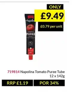 Musgrave MarketPlace Napolina Tomato Puree Tube offer