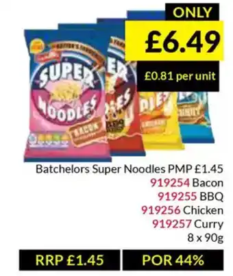 Musgrave MarketPlace Batchelors Super Noodles offer