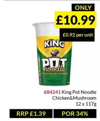 Musgrave MarketPlace King Pot Noodle Chicken&Mushroom offer