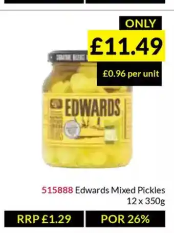 Musgrave MarketPlace Edwards Mixed Pickles offer