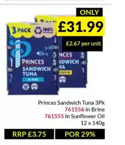 Musgrave MarketPlace Princes Sandwich Tuna offer