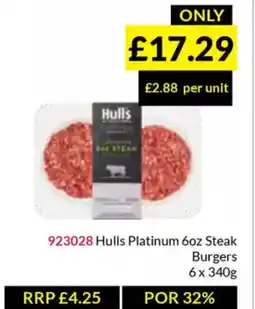 Musgrave MarketPlace Hulls Platinum 6oz Steak Burgers offer