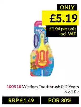 Musgrave MarketPlace Wisdom Toothbrush 0-2 Years offer