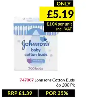 Musgrave MarketPlace Johnsons Cotton Buds offer