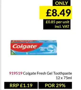 Musgrave MarketPlace Colgate Fresh Gel Toothpaste offer