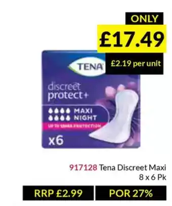 Musgrave MarketPlace Tena Discreet Maxi offer