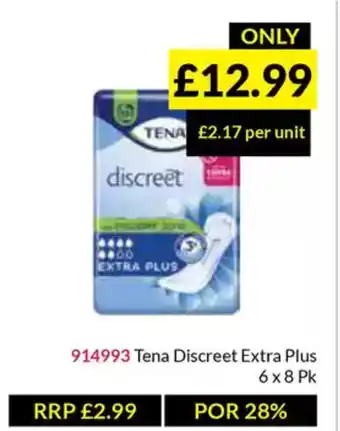 Musgrave MarketPlace Tena Discreet Extra Plus offer