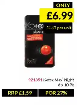 Musgrave MarketPlace Kotex Maxi Night offer