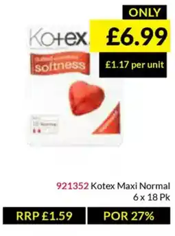 Musgrave MarketPlace Kotex Maxi Normal offer