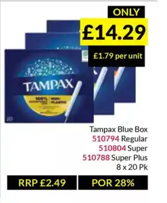 Musgrave MarketPlace Tampax Blue Box offer