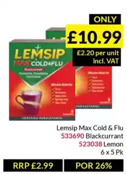 Musgrave MarketPlace Lemsip Max Cold & Flu offer