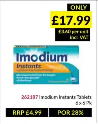 Musgrave MarketPlace Imodium Instants Tablets offer