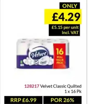 Musgrave MarketPlace Velvet Classic Quilted offer