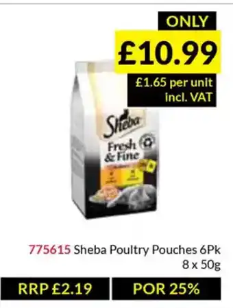 Musgrave MarketPlace Sheba Poultry Pouches offer