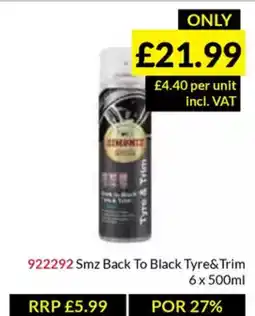 Musgrave MarketPlace Smz Back To Black Tyre&Trim offer