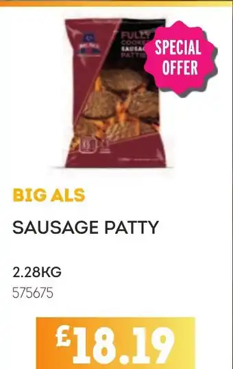 Bestway BIG ALS Sausage patty offer