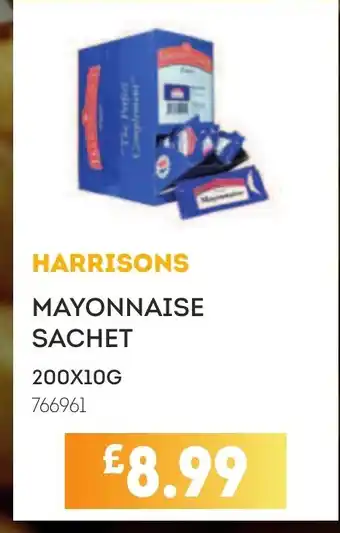 Bestway HARRISONS Mayonnaise sachet offer