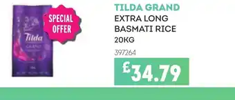 Bestway TILDA Grand extra long basmati rice offer