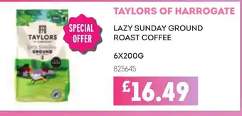 Bestway TAYLORS OF HARROGATE Lazy sunday ground roast coffee offer