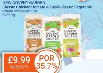 Bestway NEW COVENT GARDEN Classic Chicken/Tomato & Basil/Classic Vegetable offer