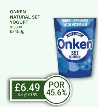 Bestway Onken natural set yogurt offer