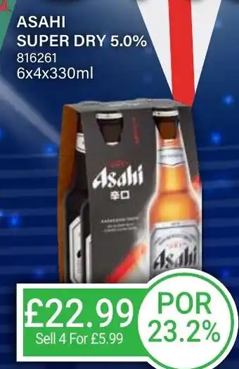 Bestway ASAHI Super dry 5.0% offer