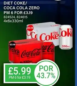 Bestway Diet COKE/ COCA COLA Zero offer